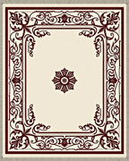 Classic Floral Bordered Ornament Rug