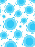 Blue Ring Snowflake Pattern Rug