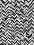 Bold Black White Zigzag Pattern Design Rug