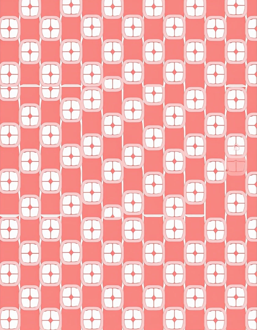 Pastel Checked Geometric Pattern Rug