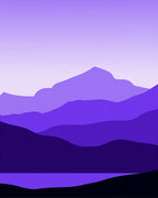 Amethyst Mountain Gradient Layers Rug
