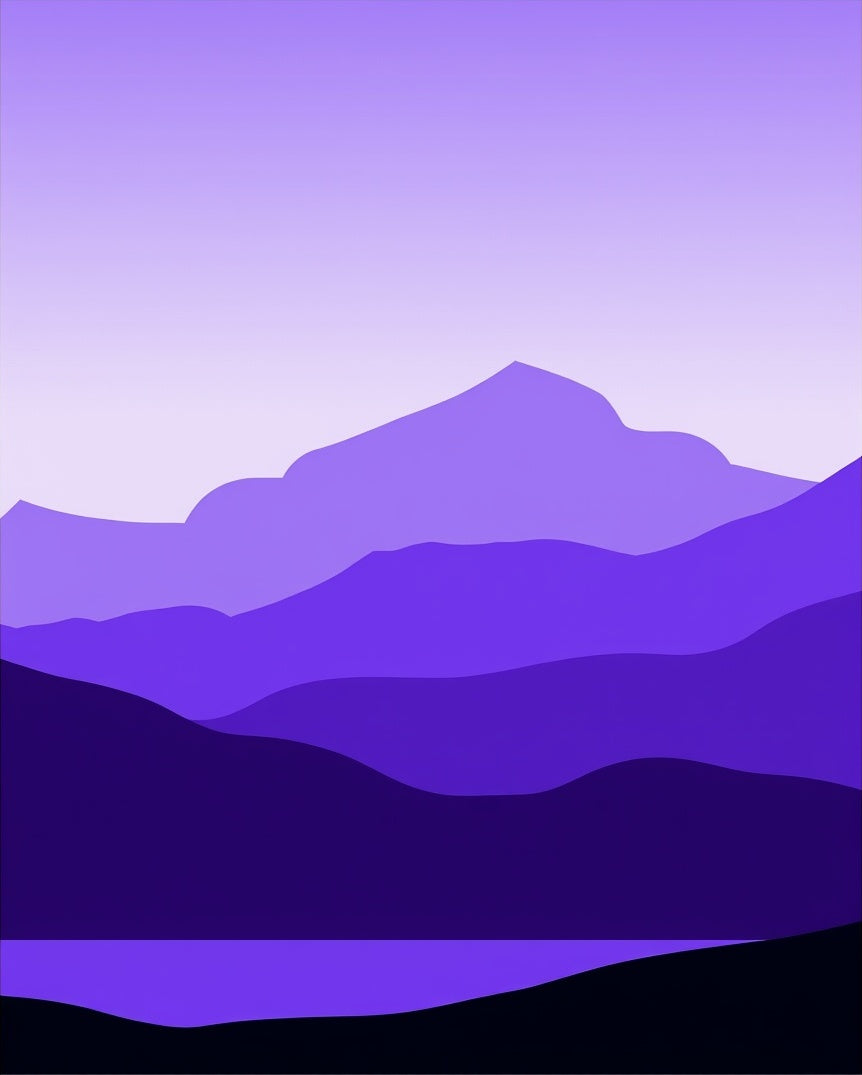 Amethyst Mountain Gradient Layers Rug