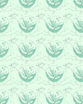 Green Floral With Sketchy Outline Rug