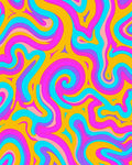 Vivid Swirl Pattern Textile Design Rug