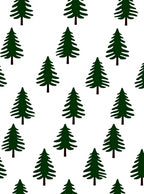 Dark Green Pine Tree Pattern Rug