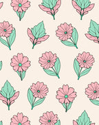 Pastel Floral Pattern Designer Rug