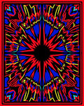 Bold Abstract Sunburst Pattern Rug