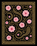 Gold Geometric Snake Blossom Rug