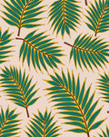 Green Leaf Patterned Tropical Rug