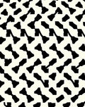 Bold Black Geometric Maze Pattern Rug