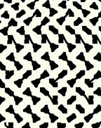 Bold Black Geometric Maze Pattern Rug