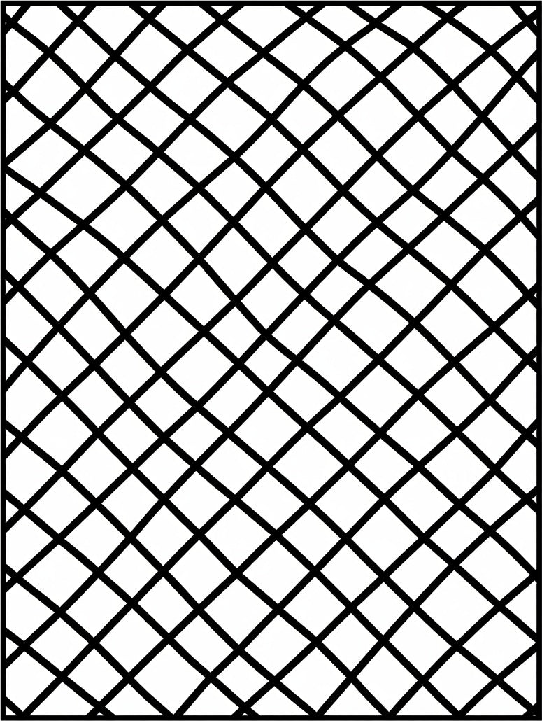 Diamond Intersecting Line Pattern Rug