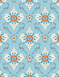Ornate Floral Damask Design Rug
