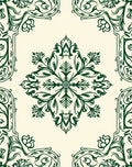 Ornate Floral Scrollwork Pattern Design Rug