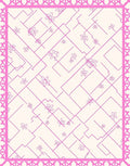 Pink Floral Geometric Delight Rug