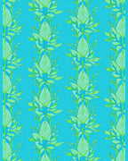 Art Nouveau Floral Bluegreen Pattern Rug
