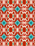 Red Geometric Paisley Pattern Rug