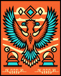 Bold Eagle Geometric Pattern Design Rug