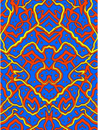 Bold Wavy Organic Pattern Design Rug