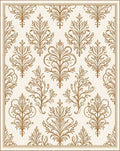 Ornate Floral Damask Pattern Rug