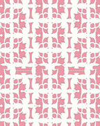 Elegant Pink Abstract Geometric Pattern Rug