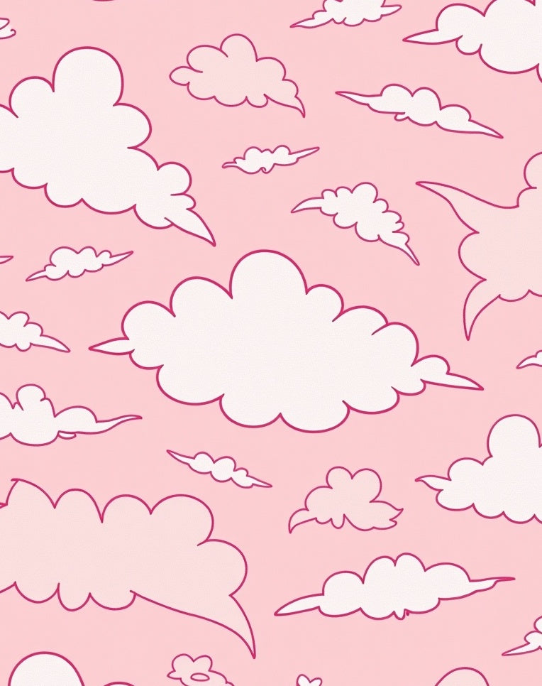 Pink Cloud Pattern Design Rug