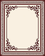 Elegant Maroon Scroll Border Pattern Rug