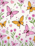 Whimsical Butterflies Flowers Pattern Rug