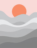Minimalist Sunrise Wave Pattern Rug