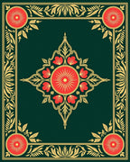 Ornate Floral Mandala Pattern Rug