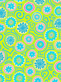 Vibrant Floral Swirl Pattern Rug