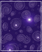 Cosmic Swirls Abstract Line Art Rug