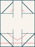 Geometric Abstract Design With Pink Accents Rug