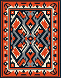 Bold Geometric Tribal Pattern Rug