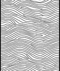Abstract Black White Wavy Line Design Rug