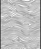 Abstract Black White Wavy Line Design Rug