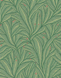 Green Leafy Branch Pattern Rug
