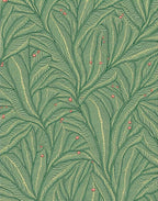 Green Leafy Branch Pattern Rug