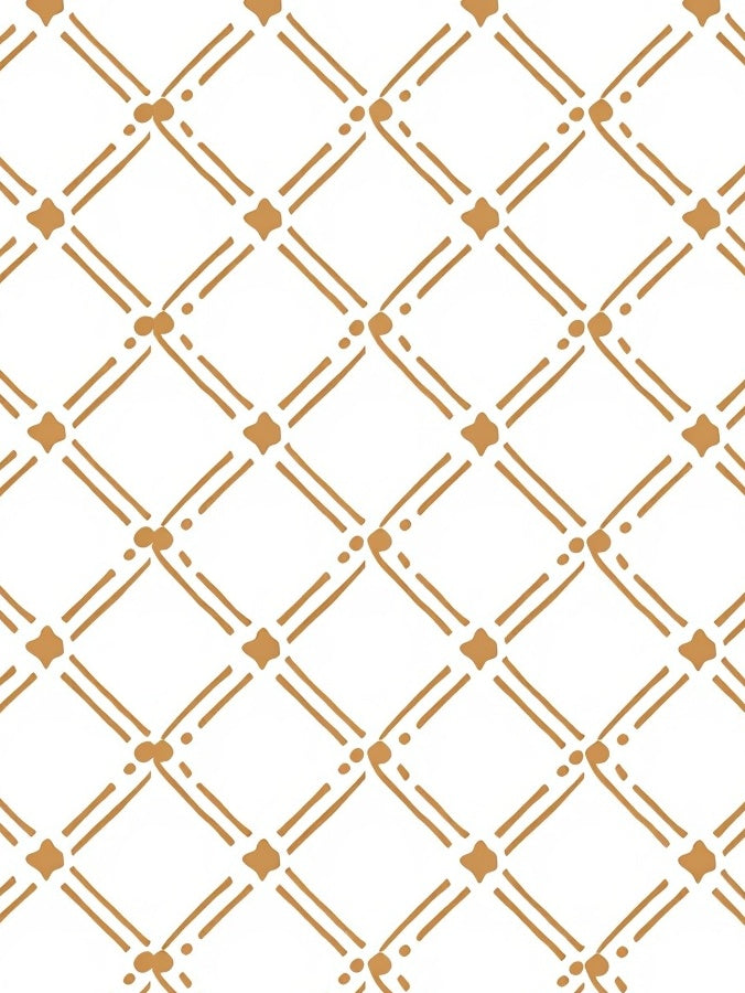 Caramel Lattice Geometric Pattern Rug