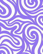 Lavender Swirl Abstract Organic Pattern Rug