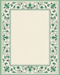 Classic Green Floral Vine Pattern Rug