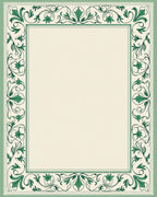Classic Green Floral Vine Pattern Rug