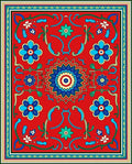 Vibrant Floral Mandala Pattern Rug