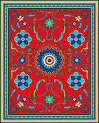 Vibrant Floral Mandala Pattern Rug