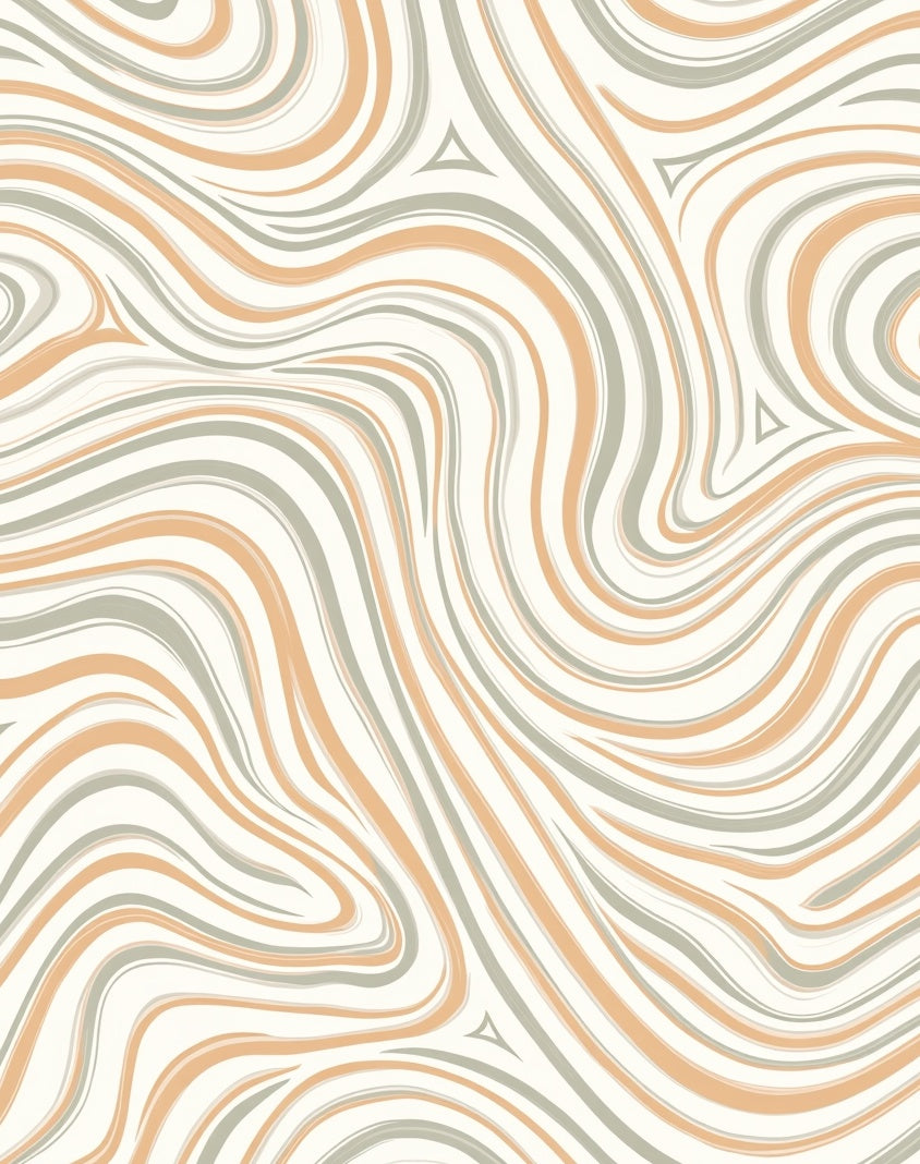 Swirling Pastel Abstract Pattern Rug