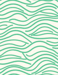 Minimalist Green Wave Pattern Rug