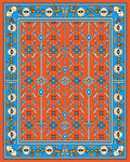Ornate Floral Geometric Pattern Rug