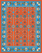 Ornate Floral Geometric Pattern Rug