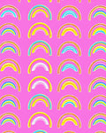 Bright Rainbow Arches Pattern Rug