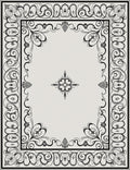 Ornate Swirls and Floral Accents Rug